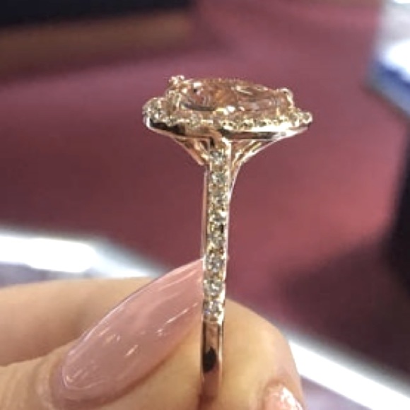 🆕GORGEOUS! 14K Rose Gold 2.5Ct Morganite Ring - Picture 5 of 8
